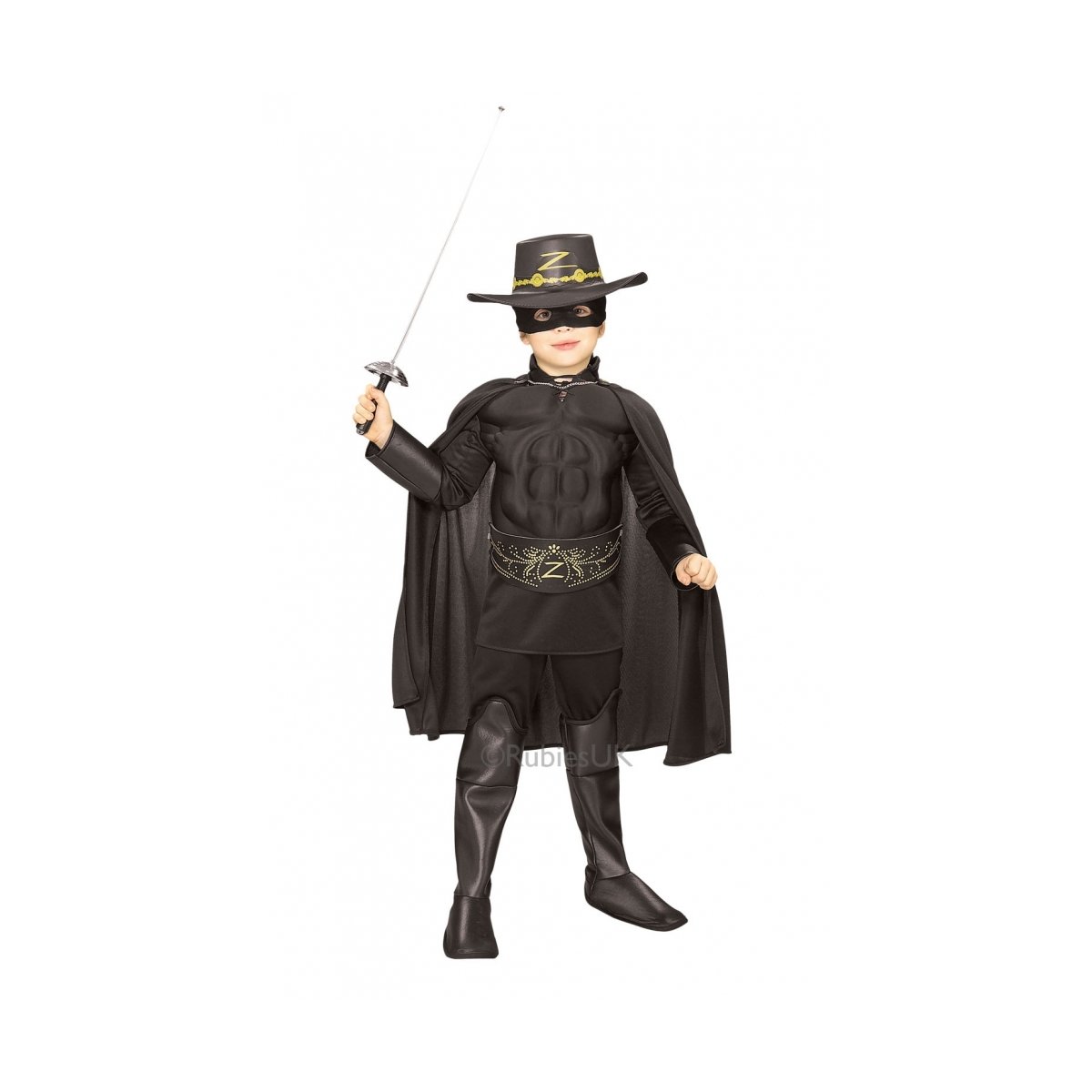 jul missil Stilk Zorro Deluxe Kostume - ort Bedste pris | Heaven4kids.dk