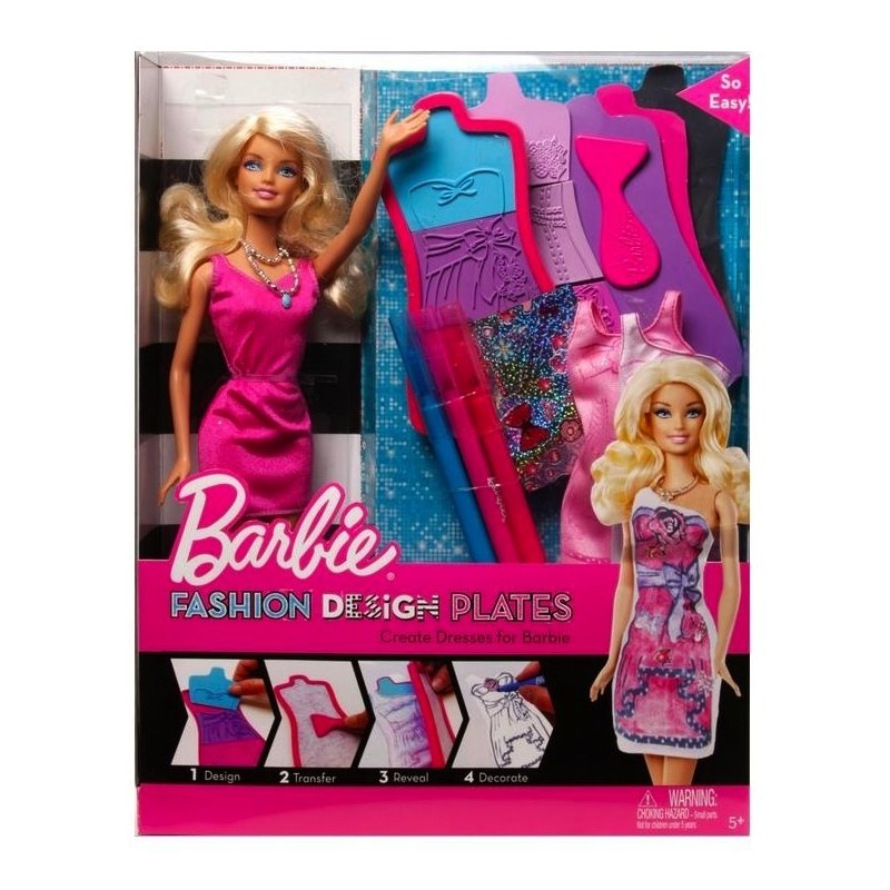 Barbie Fashion Design Plates X7892 Heaven4Kids.dk