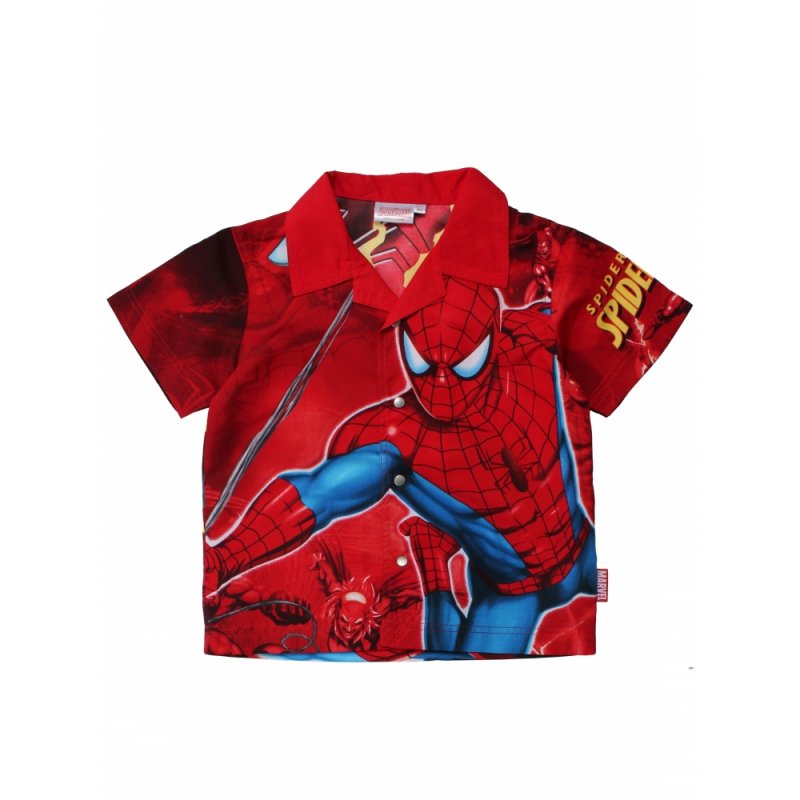 Spider-Man Skjorte | Rød m. korte ærmer print
